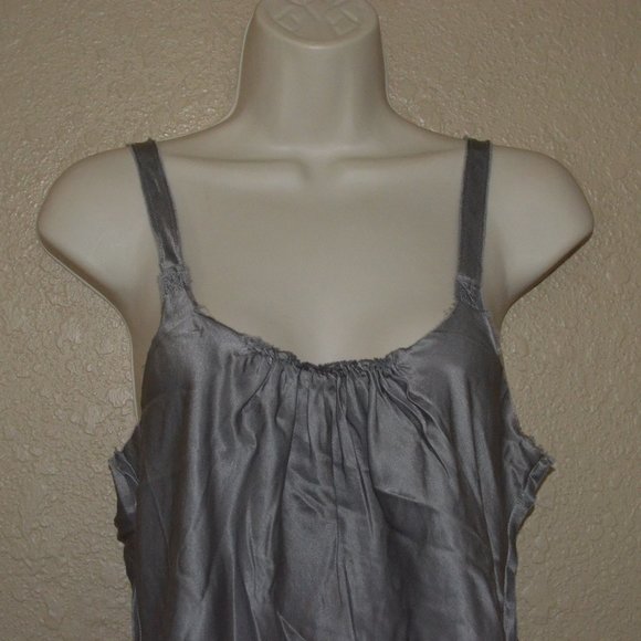 NWT $184 Brazeau Tricot Gray Silk Strap Cami Camisole - Picture 2 of 6